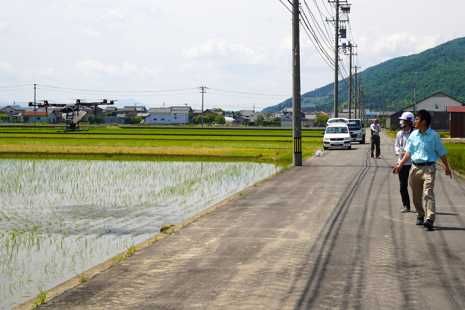 ドローンでの散布